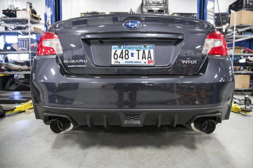 Invidia Dual N1 Catback Exhaust with Burnt Titanium Tips Subaru WRX STI Sedan 15-17